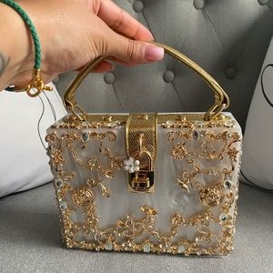 Pearl & Gold Statement Piece Purse